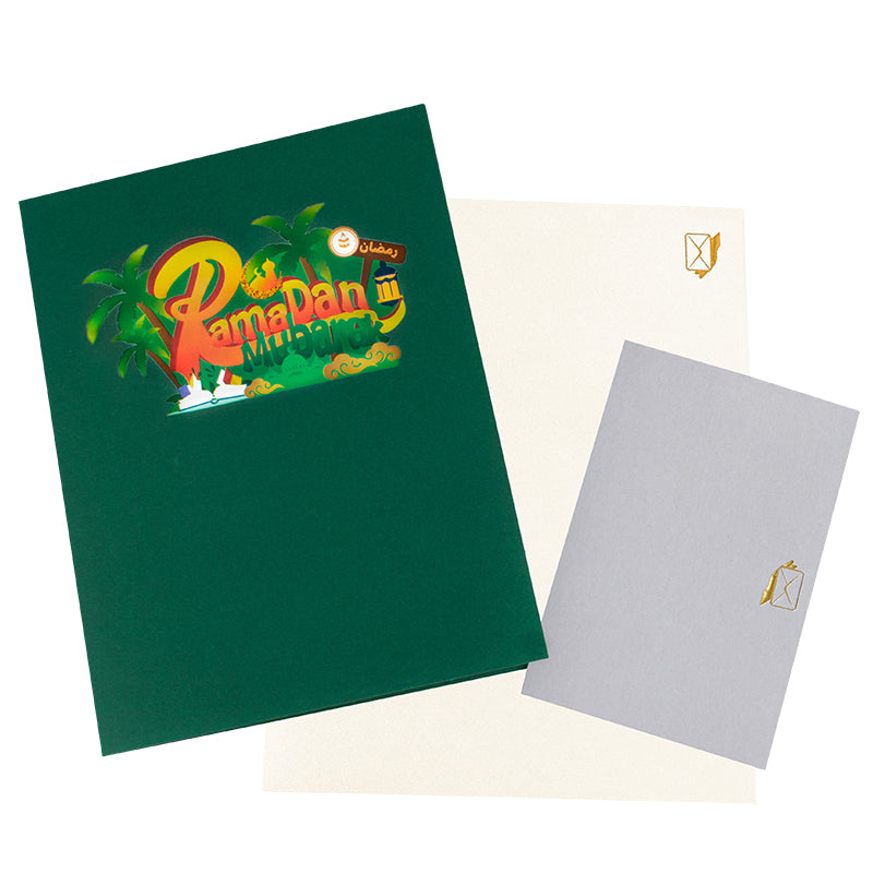 Lanterns of Blessing 3D Pop Up Mubarak Ramadan Card