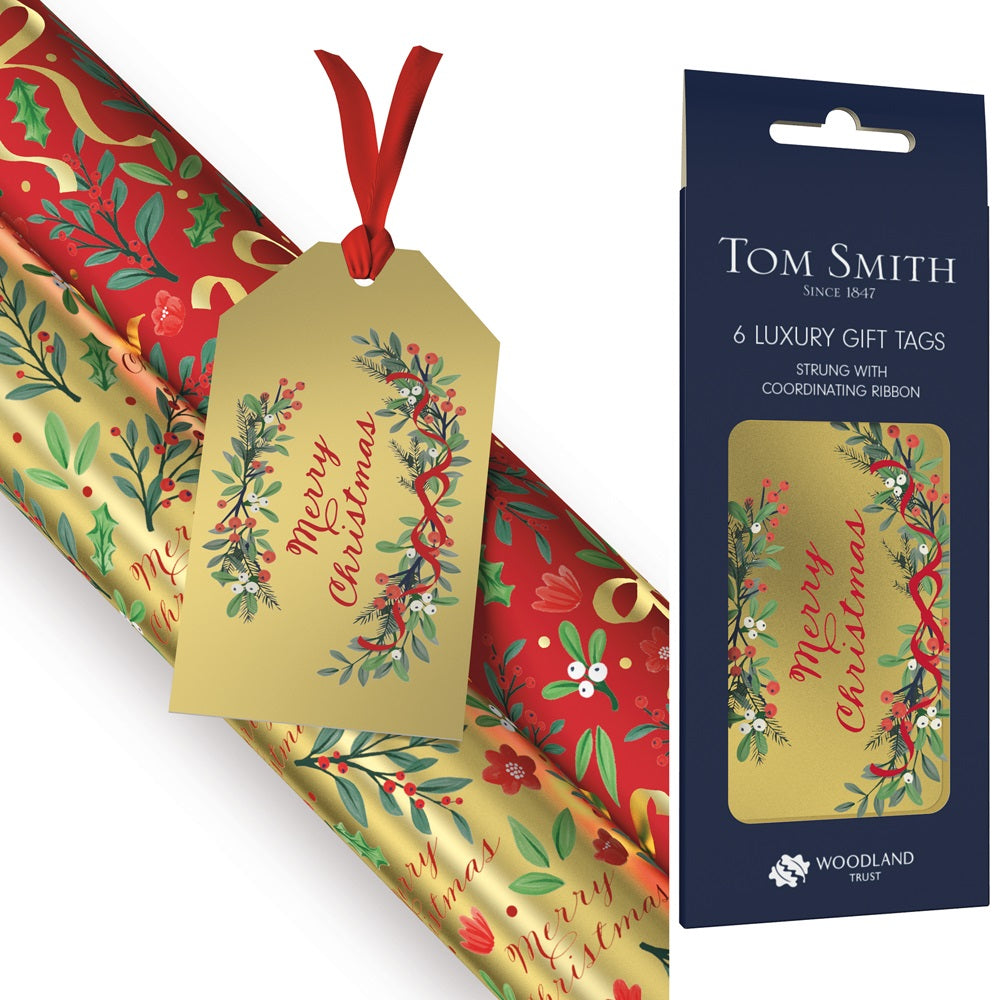 Pack of 6 Timeless Noel Gold Christmas Gift Tags