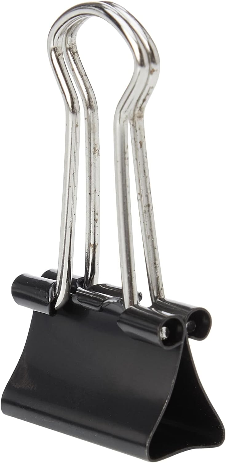 Pack of 10 Foldback Black Clip 19mm