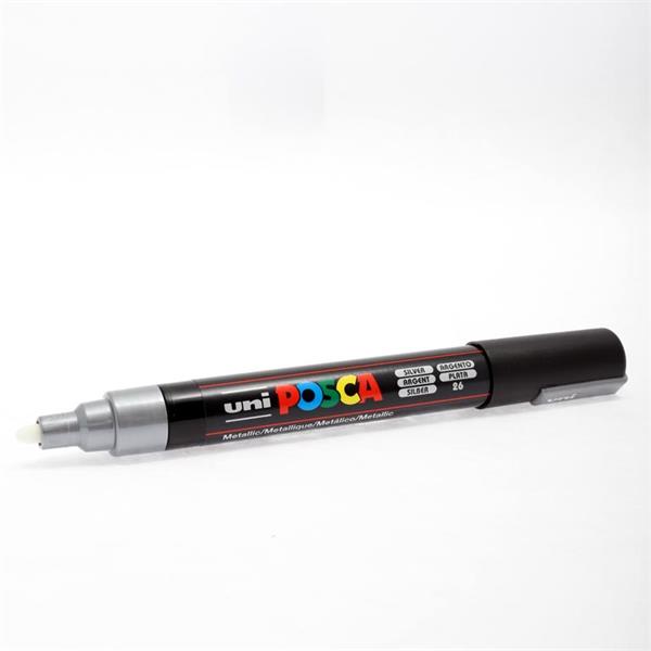 Silver Uni Posca Pc-5M Medium Bullet Tip Permanent Marker