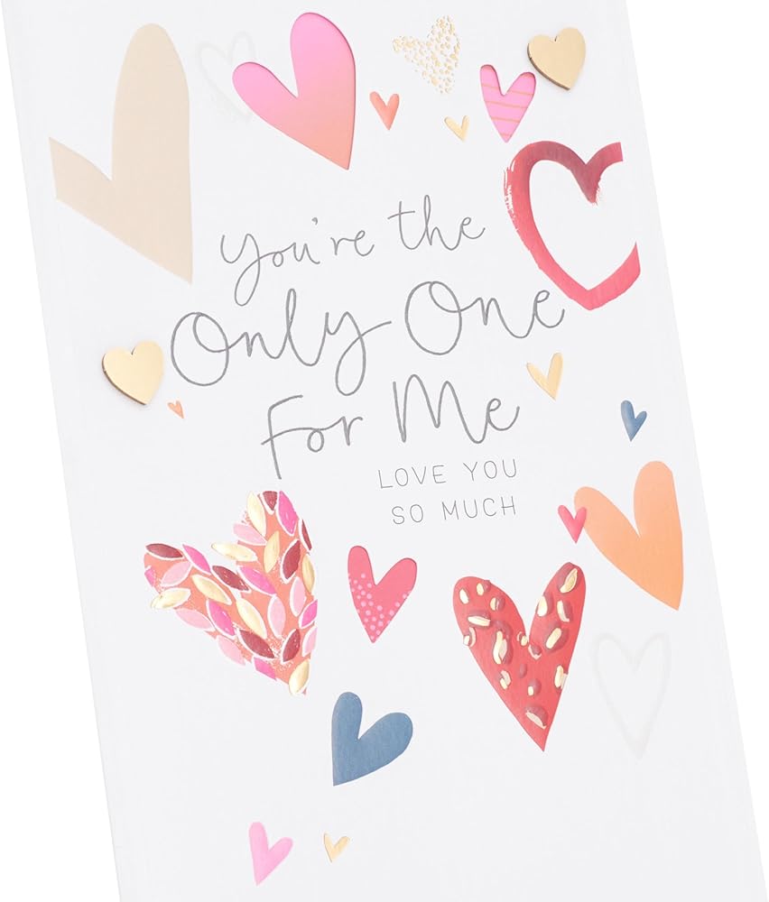 Hearts Design Only One For Me Valentine's Day Card