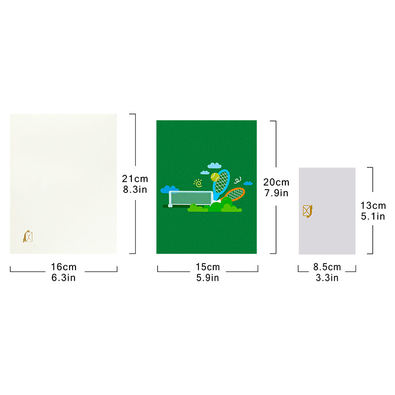 Tennis Game, Set, Snack! Cookie vs Apple Pop Up Card