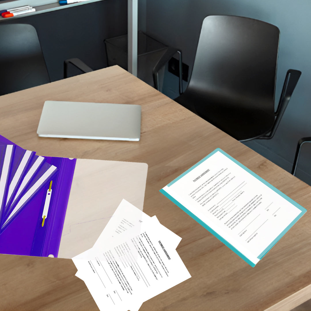 Pack of 12 Purple A4 Project Folders by Janrax