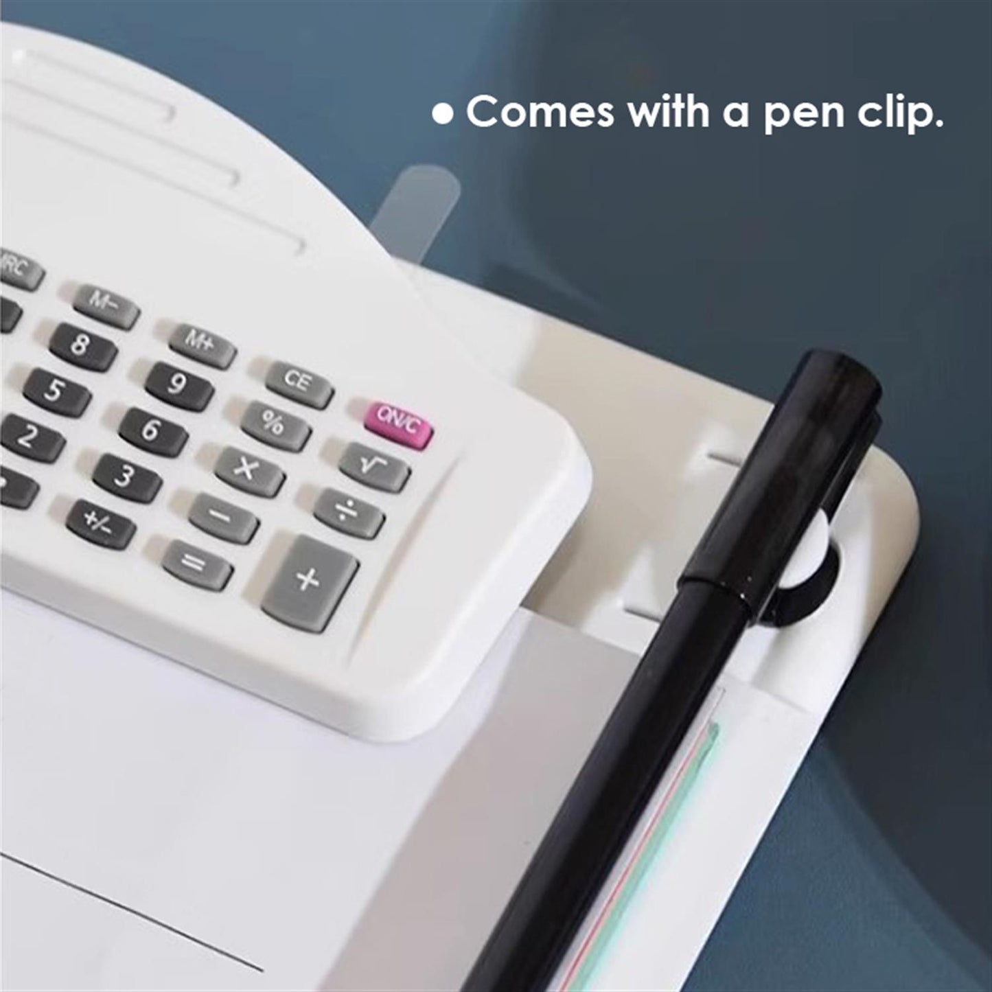 PP Writing Black Clip Board With Calculator 35 × 23.5 × 3.4 cm