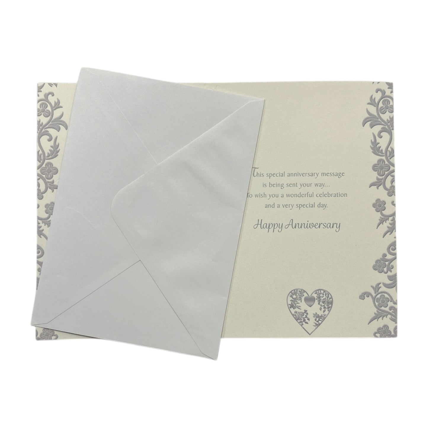 Son & Daughter-In-Law Traditional Heart Design Anniversary Wishes Card
