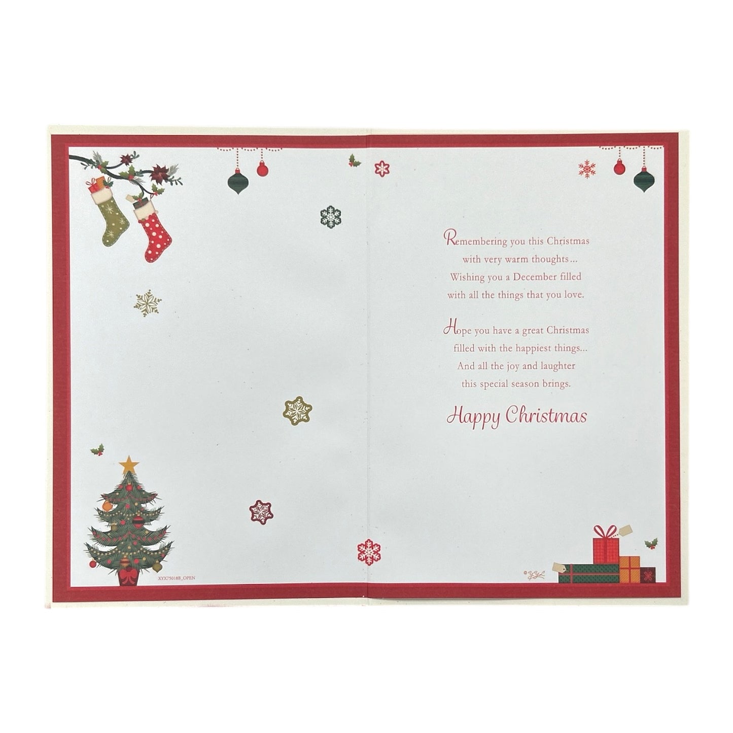 For a Special Sister and Partner Gold Frame Design Christmas Card