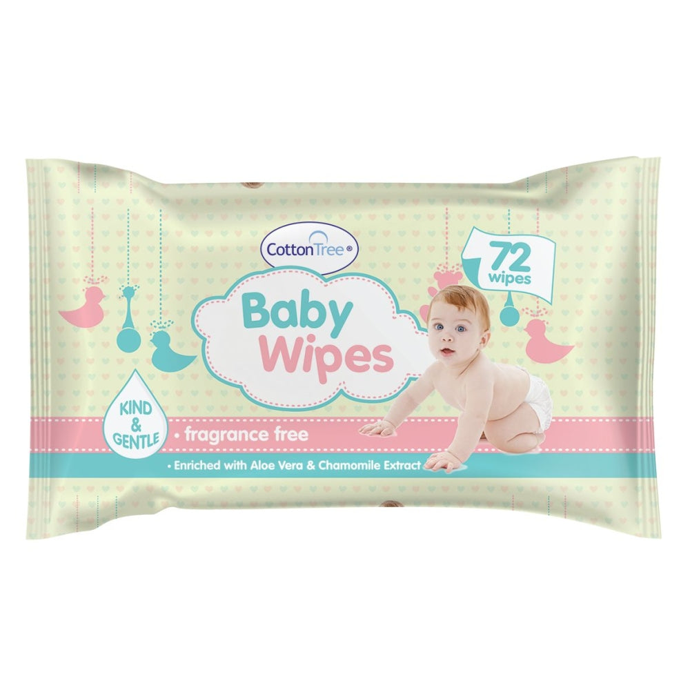 6 Packs of 72 Baby Wipes