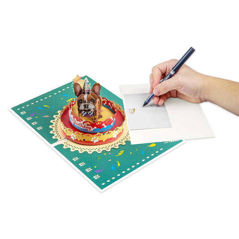 Pawty Time 3D Dog Birthday Cake Pop Up Card