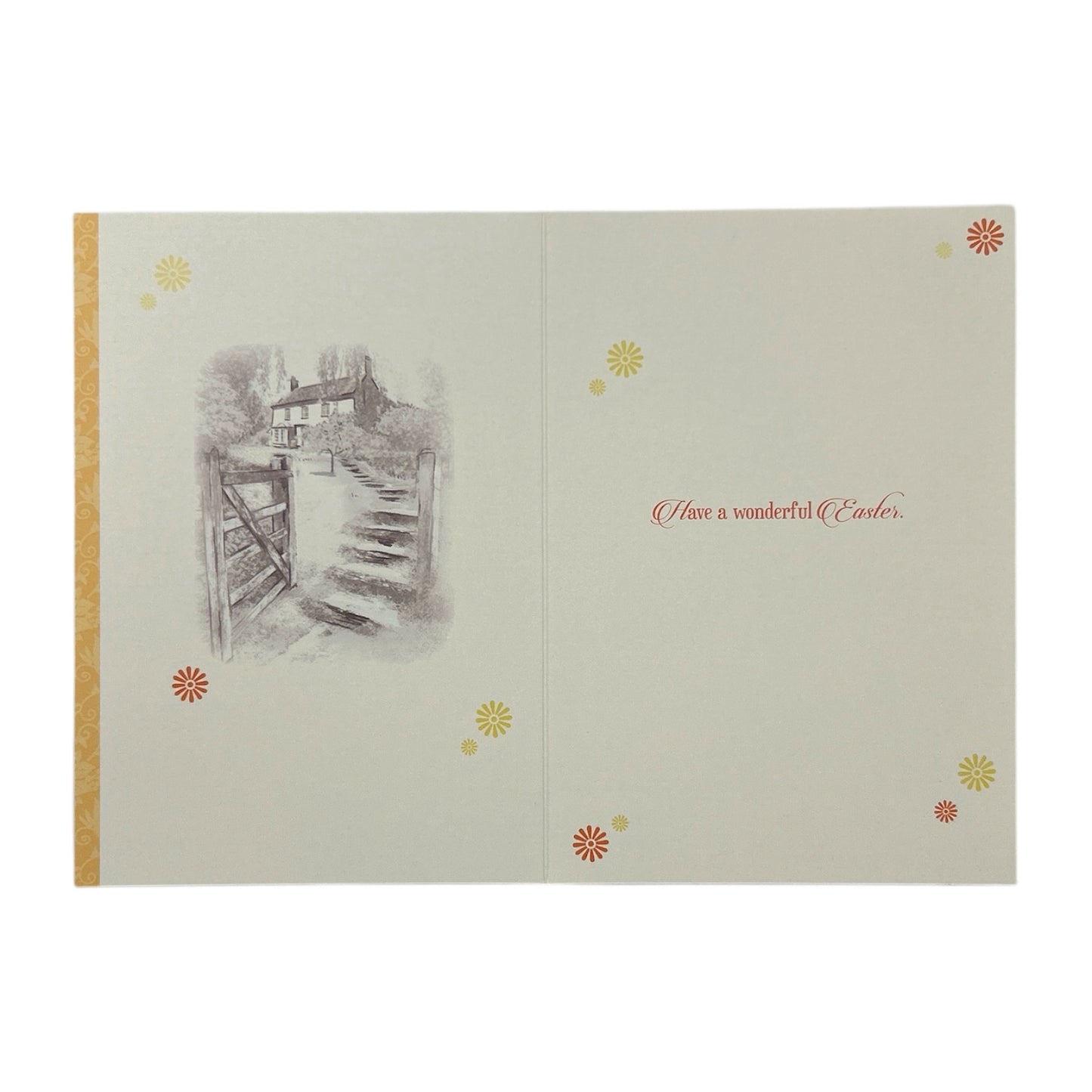 Thinking Of You Wonderful Time Joy And Happiness Yellow Flowers Design Easter Card