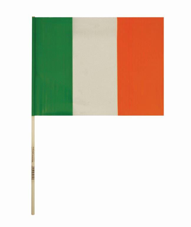 Pack of 12 Ireland Flags - St Patrick's Day, World Cup, Euro Football Eire