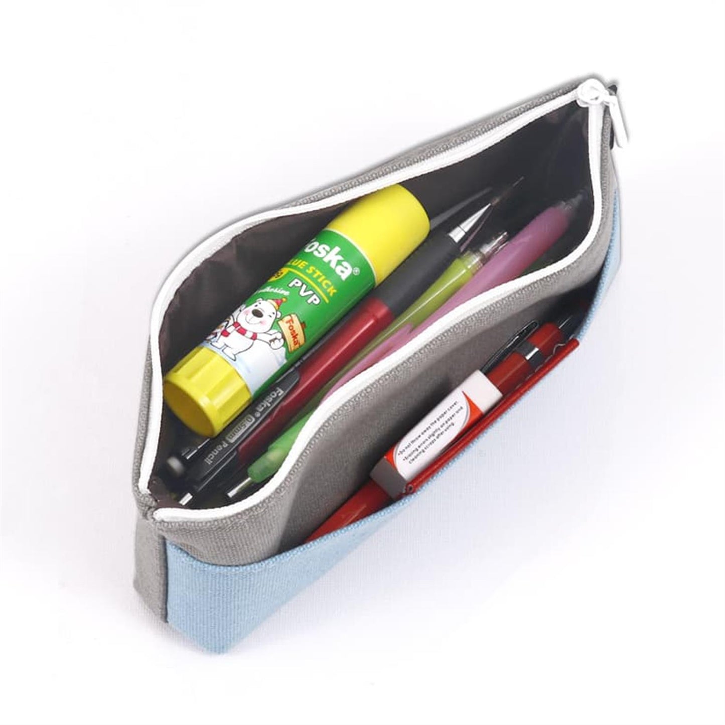 Single Two Colours Fabric Pencil Case