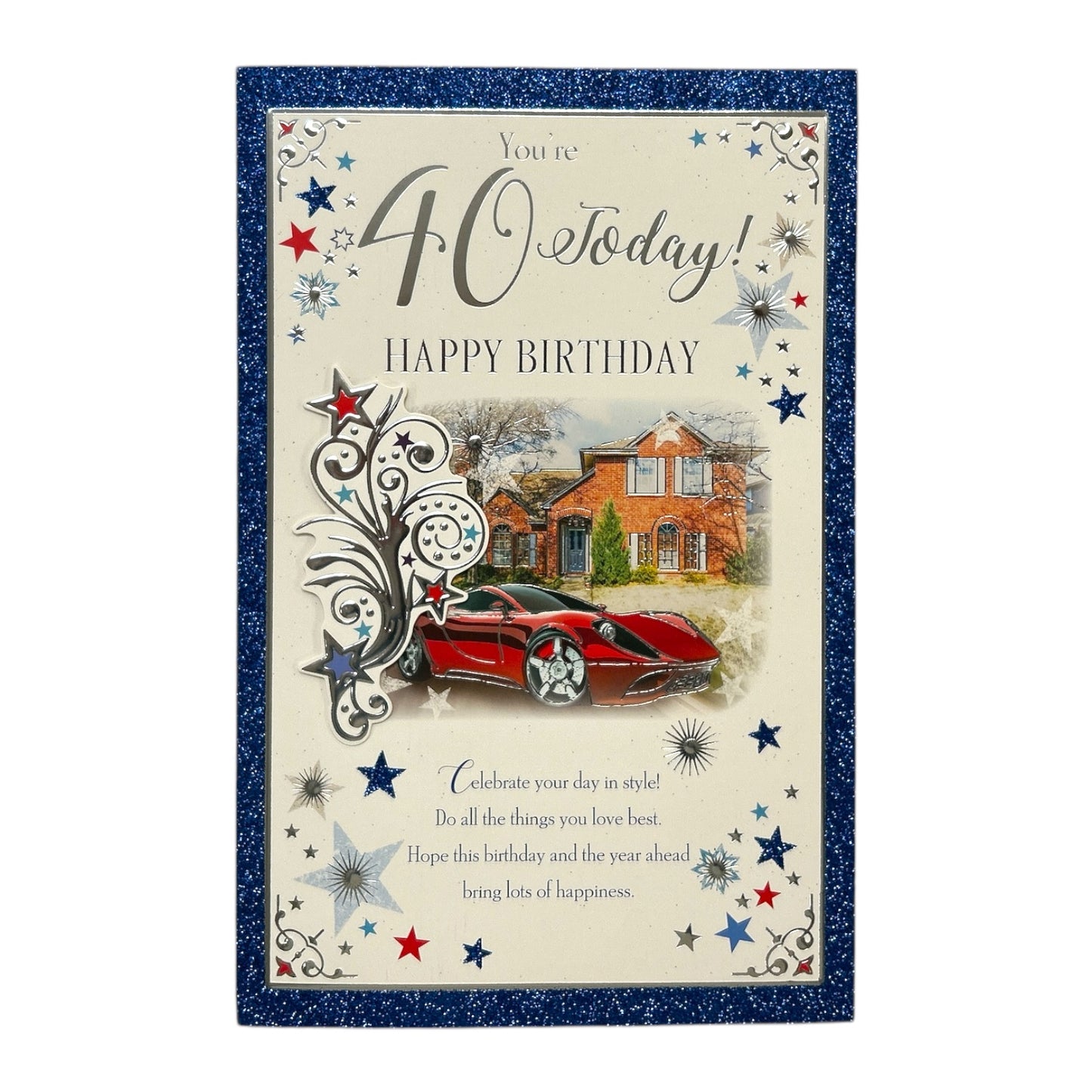 Age 40 Sport Car Design Sentimental Birthday Card