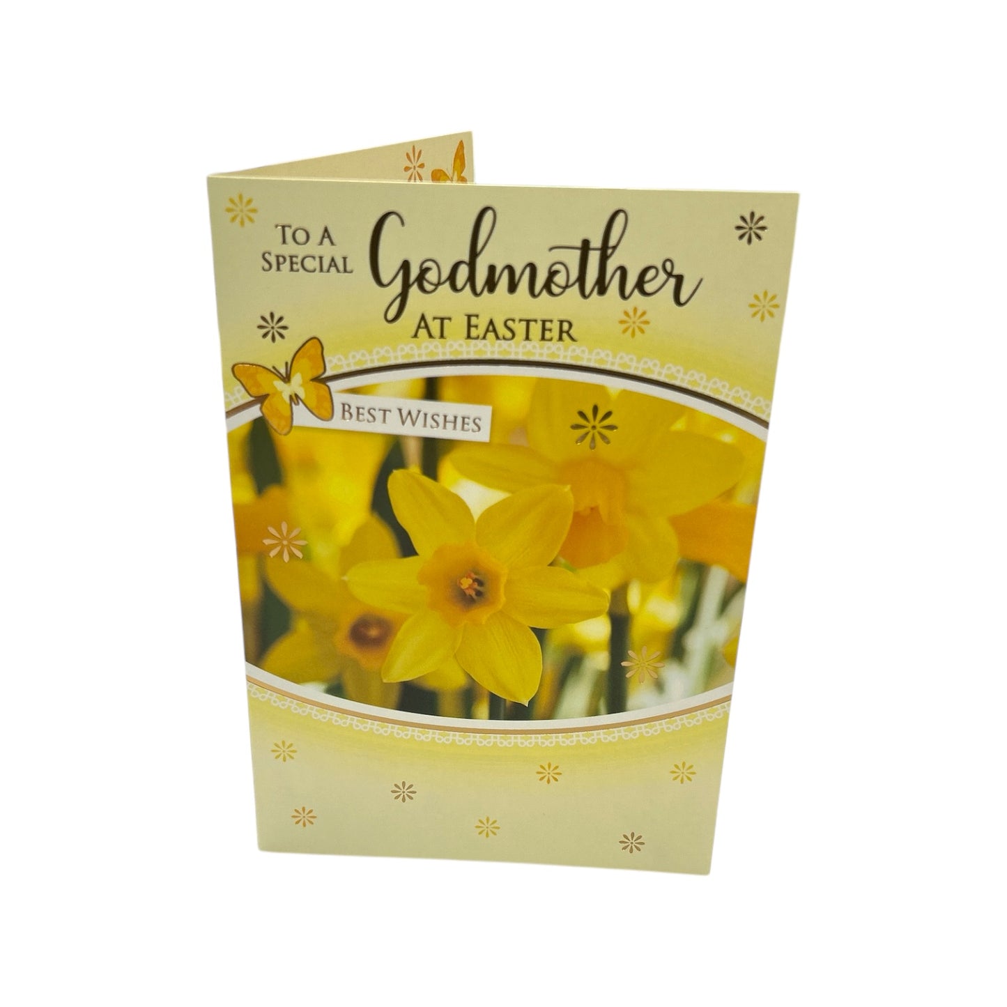 To A Special Godmother Yellow Daffodil Flowers Design Easter Card
