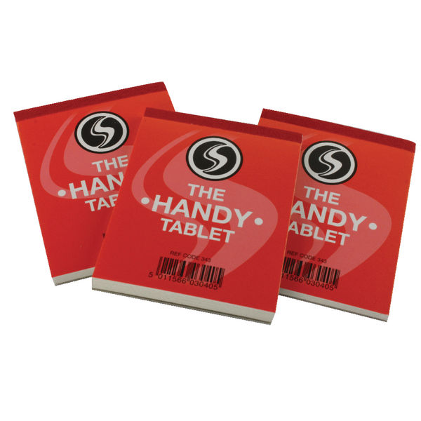 Pack of 12 4 x 3" 96 Pages Feint Rulled Handy Tablet Pads