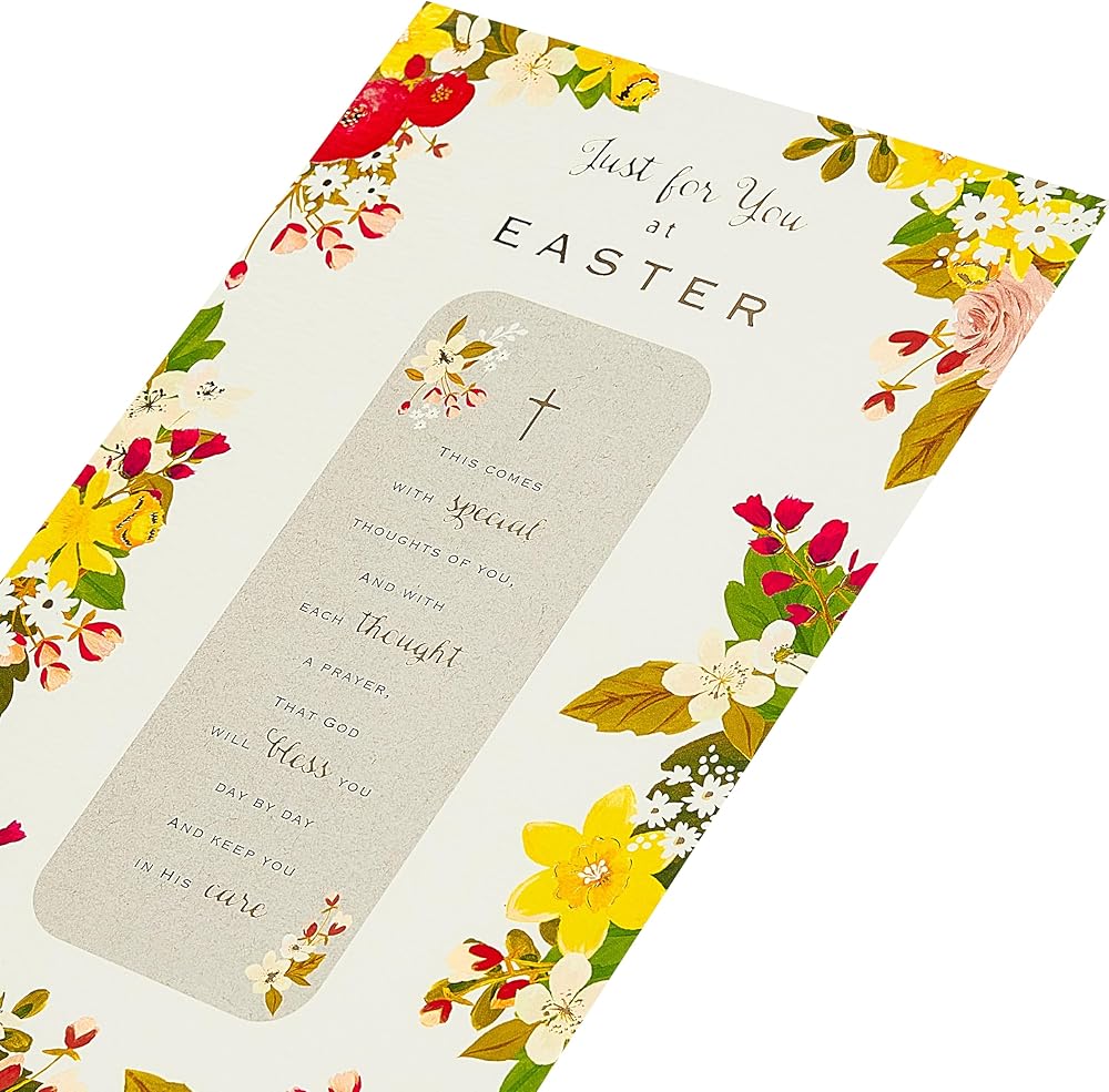 Flowers Design Just For You Easter Card