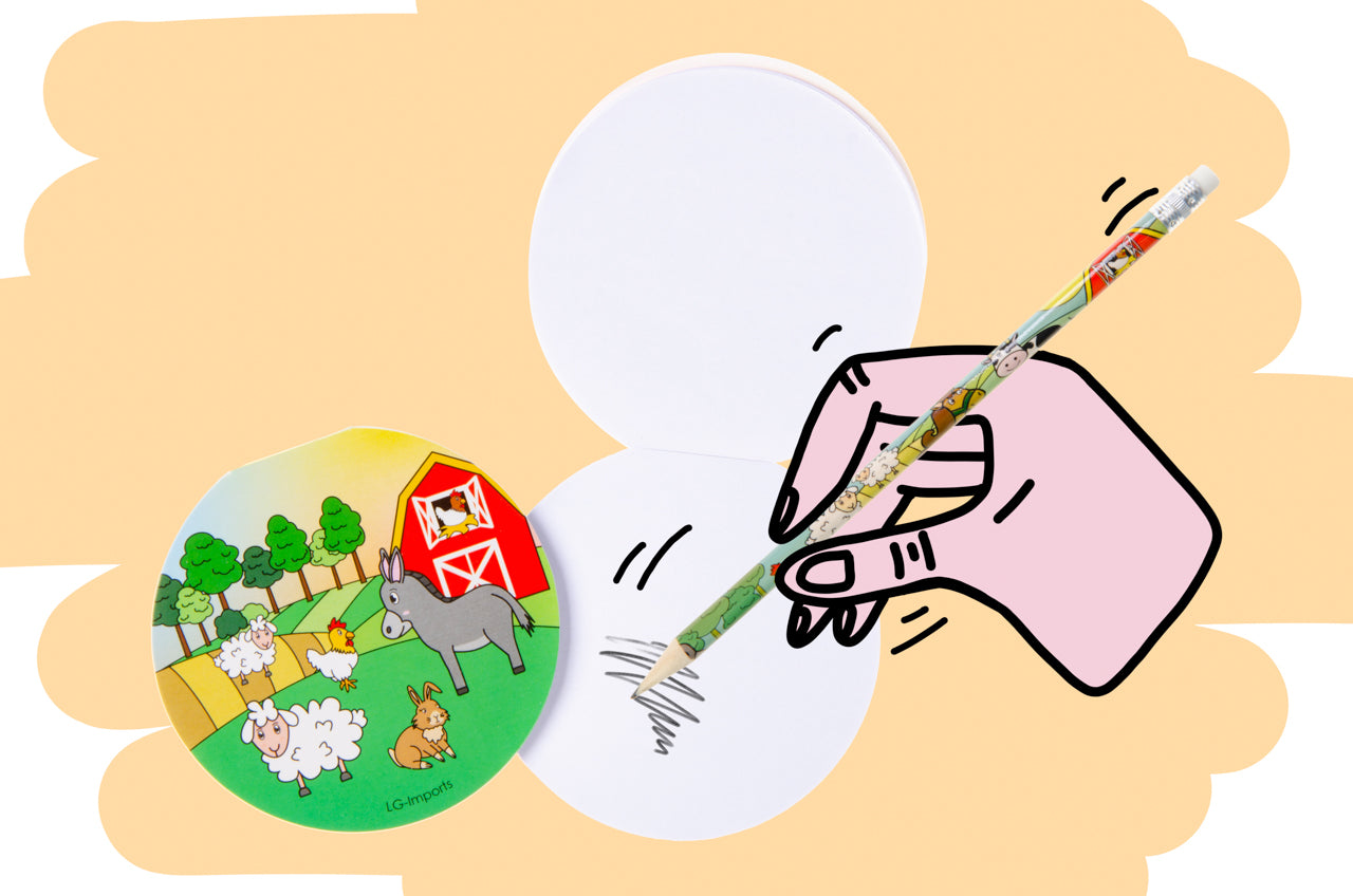 Pack of 48 Round Farm Animals Design Notebooks 8cm