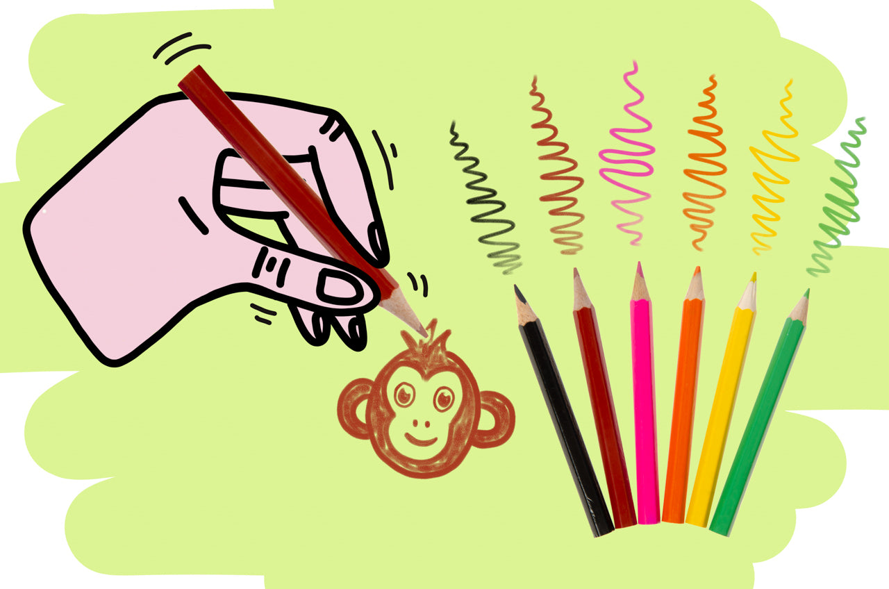 12 Pack of 6 Pieces Wild Animals Colored Pencils 9cm