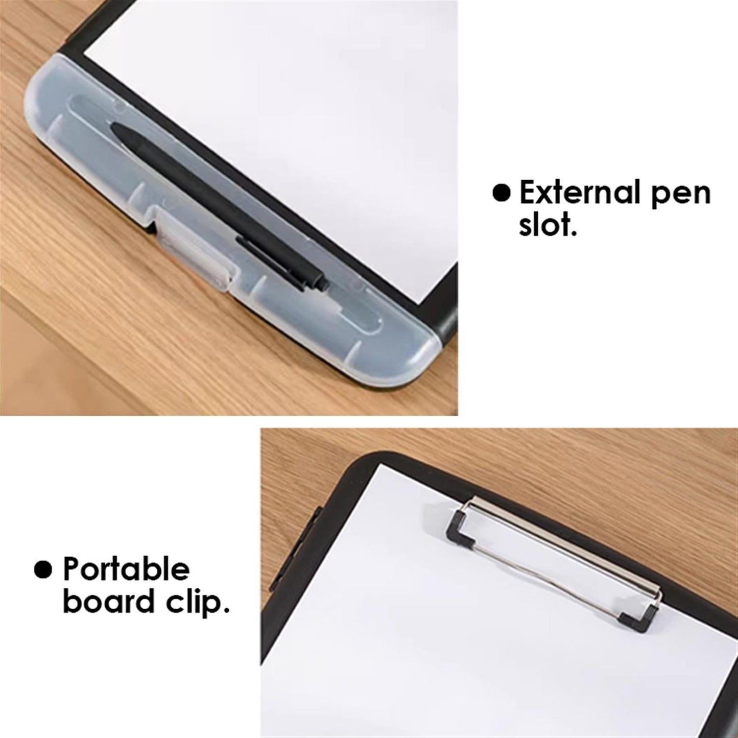 Waterproof Plastic PP Storage Clipboard with Pencil Case 36.5 x 24.5 x 2.1cm
