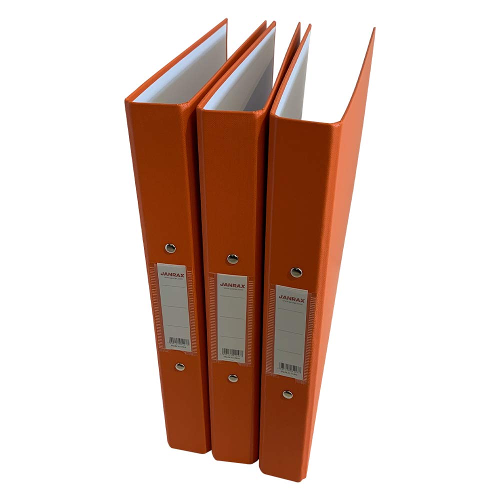 A4 Orange Paper Over Board Ring Binder by Janrax