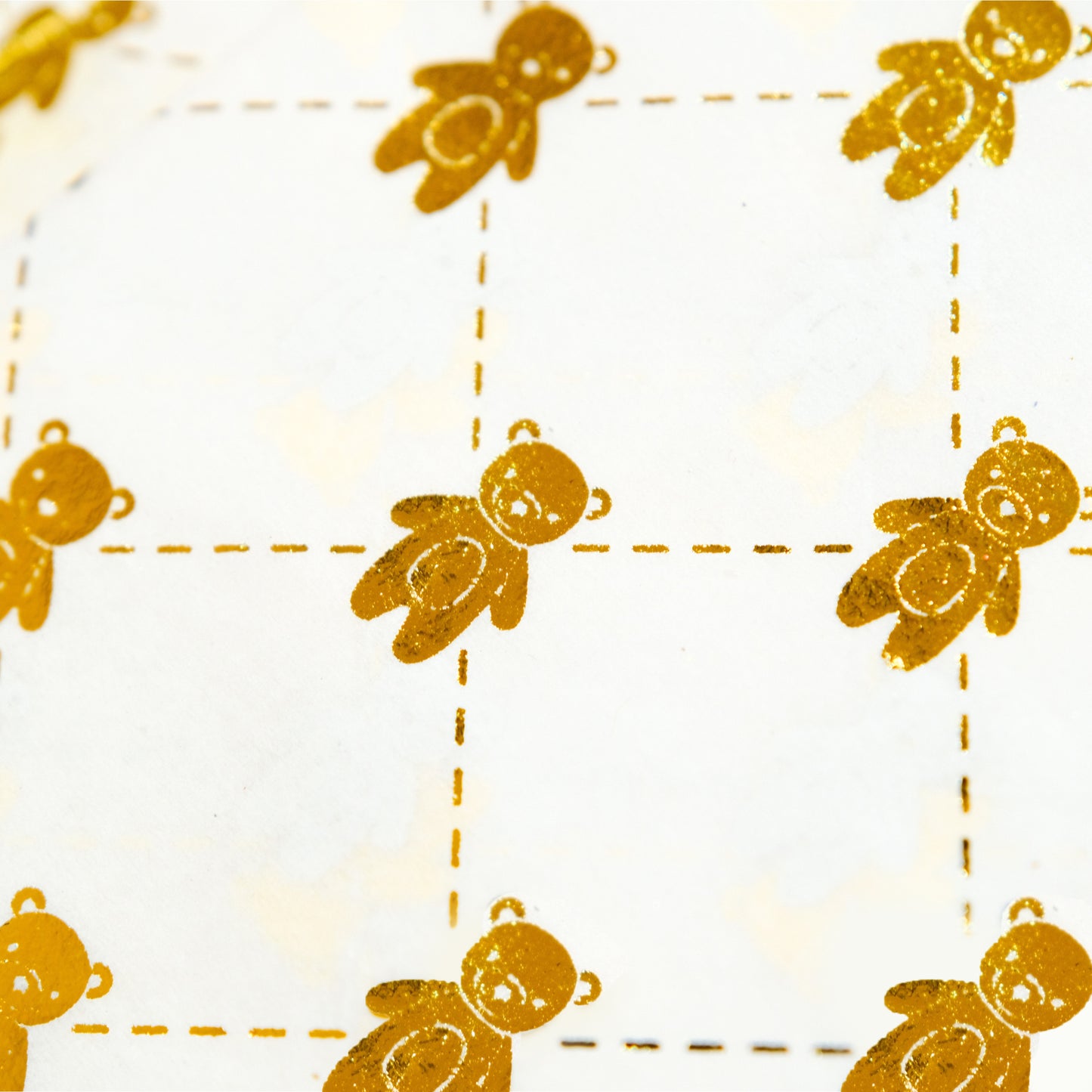 6 x Pack of 10 Teddy Bear Luxury Gold Metallic Plastic-Free 18gsm Tissue Paper Sheets 50x70cm - Patterned Tissue Paper for Xmas, New Year, Party, Wedding, Birthday Packing Present Gift Box DIY Art Crafts