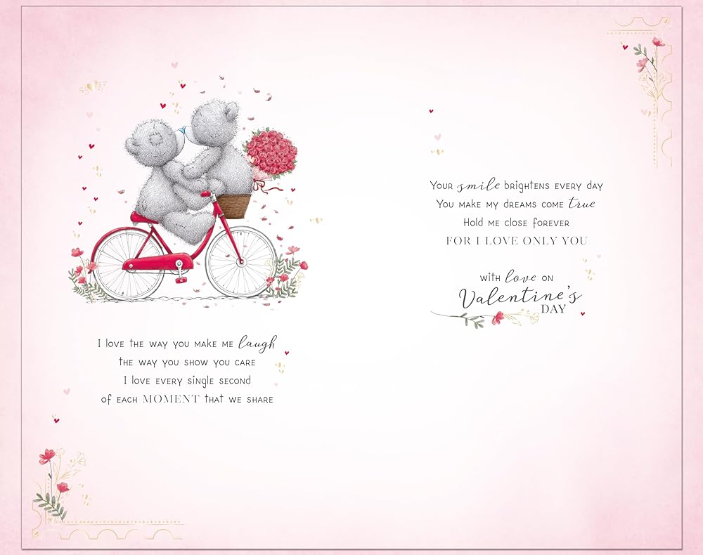 Bears On A Bicycle One I Love Handmade Valentine's Day Card