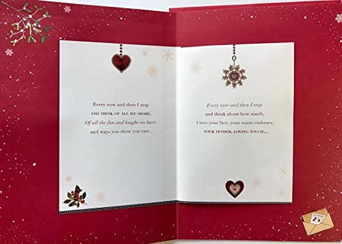 HUSBAND - Hand Made Luxury Nice Verse Christmas Greeting Card {DC}