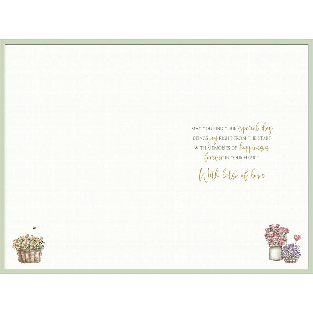 Floral Garden Cart Design Wonderful Nan Birthday Card