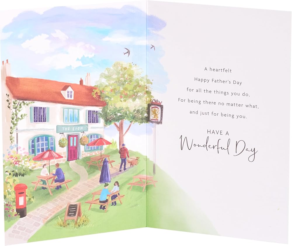 Pub Garden Design Dad Father's Day Card