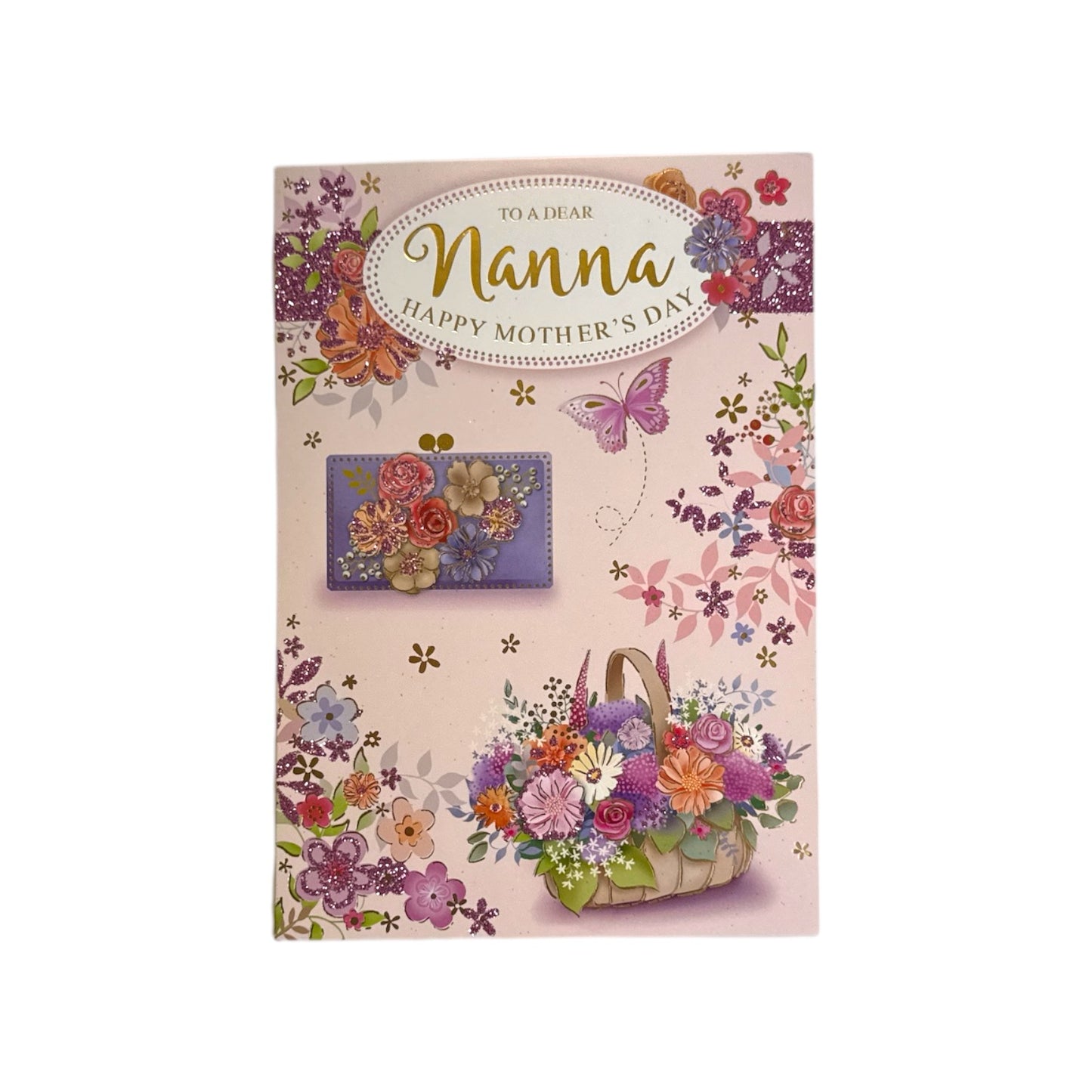 To A Dear Nanna Pastel Flowers Wallet Design Mother's Day Card