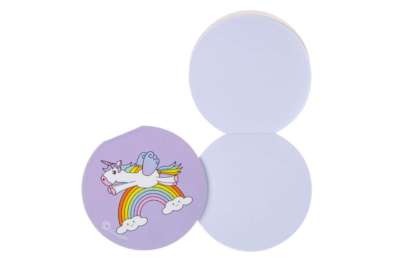 Single Round Unicorn Design Notebook 8cm