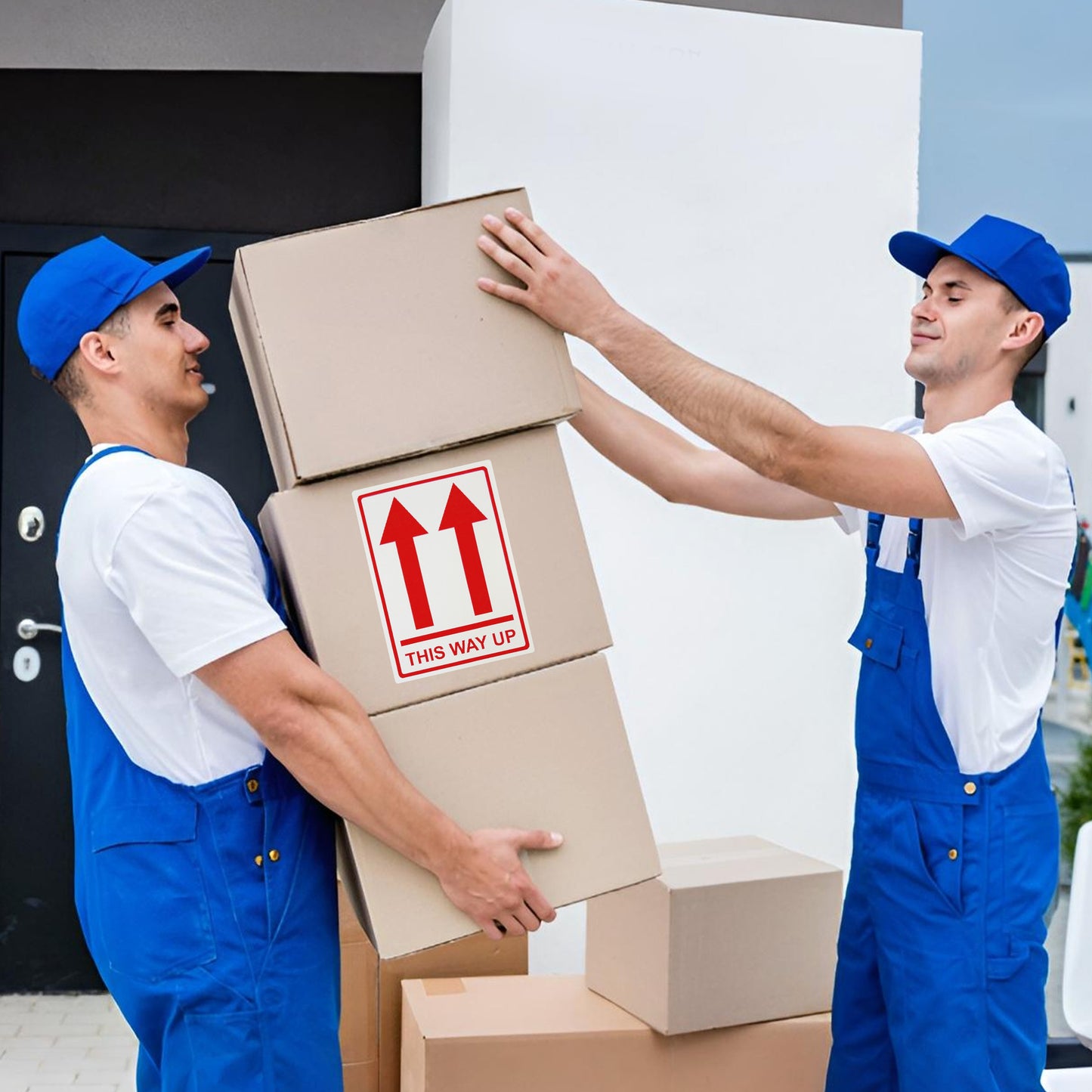 Pack of 3 This Way UP Self-Adhesive Labels 80x110mm