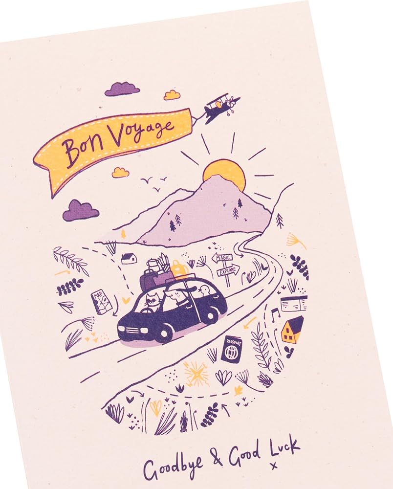Bon Voyage Design Goodbye Good Luck Card