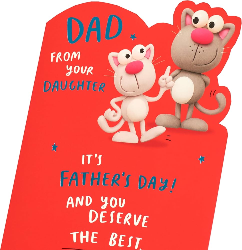 Cats Design for Dad from Daughter Father's Day Card