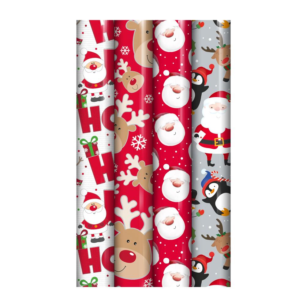 Single 4m Christmas Cute Design Gift Wrap Roll
