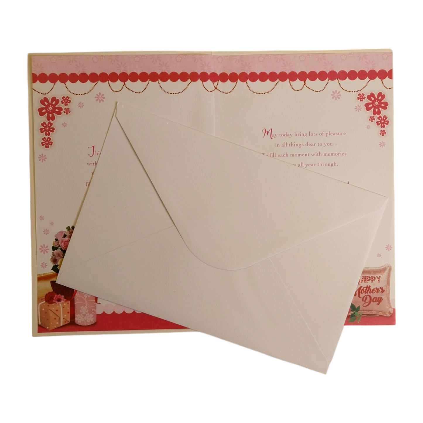 To My Wife Lovely Pink Colour Window Design Mother's Day Card