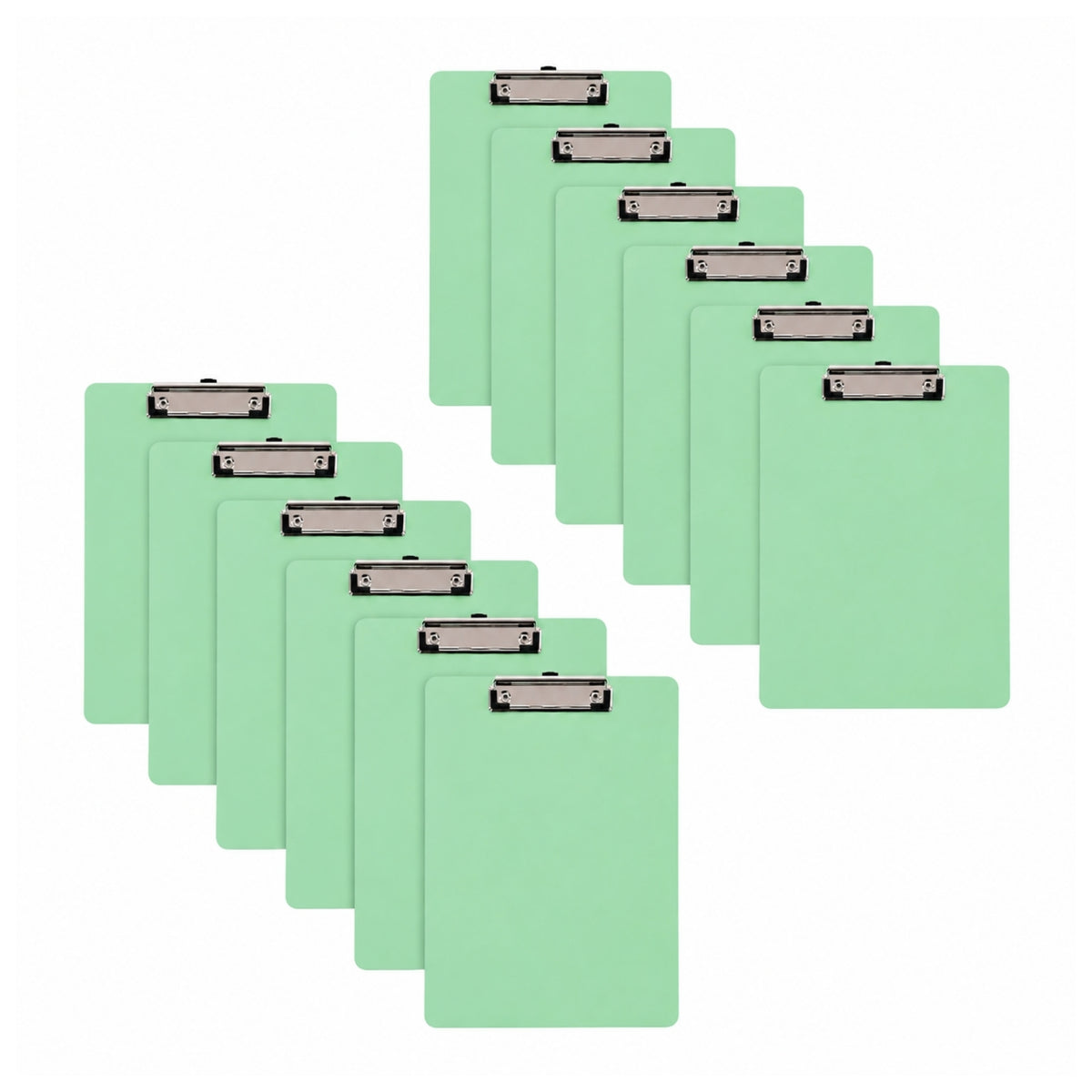 Pack of 12 Pack of 4 Rigid Mdf A4 Erasable Green Whiteboard Clipboards