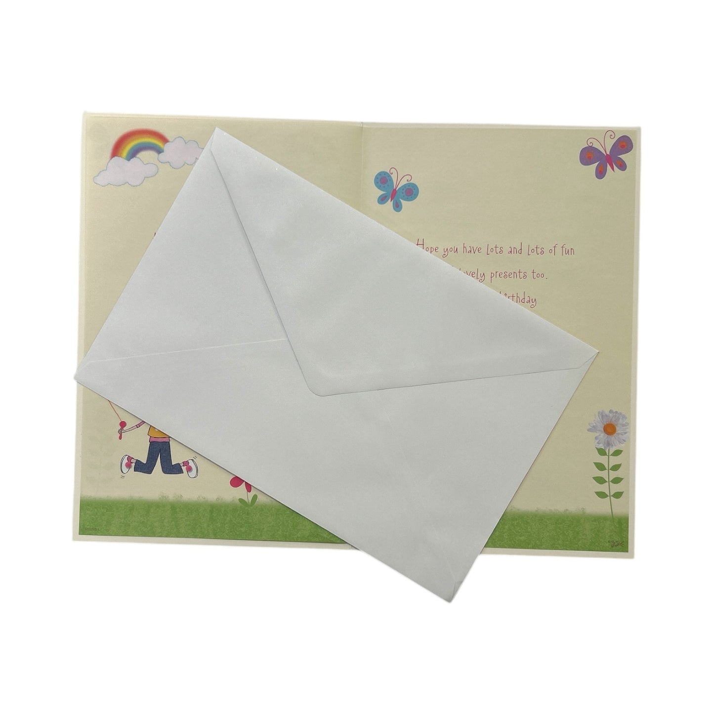 To Daughter Age 05 Girl Skipping Juvenile Birthday Card With Badge