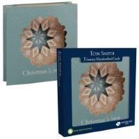 Pack of 5 Luxury Handmade Nordic Kraft Design Christmas Cards