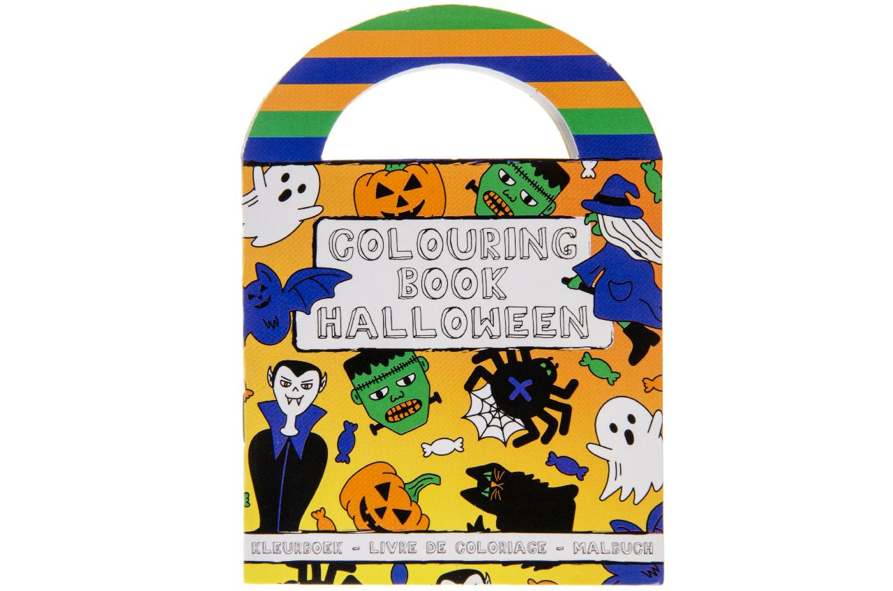 Pack of 48 Halloween Coloring Mini Books with Stickers