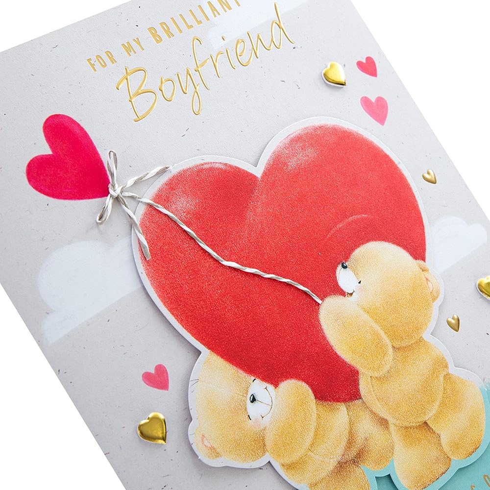 Adorable Forever Friends Design Luxury Boyfriend Valentine's Day Card