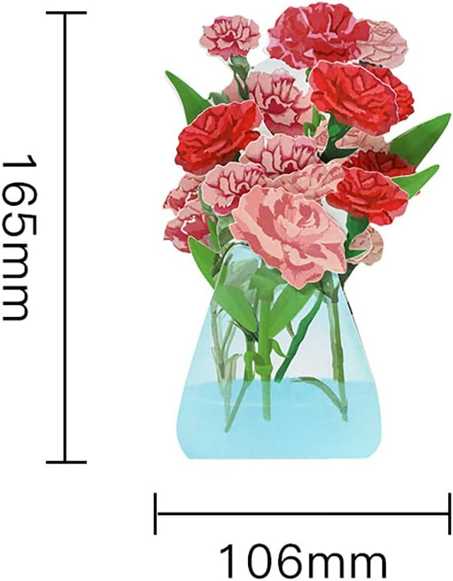 Blooming Tulip Wishes 3D Pop Up Greeting Card - Valentine's Birthday Anniversary