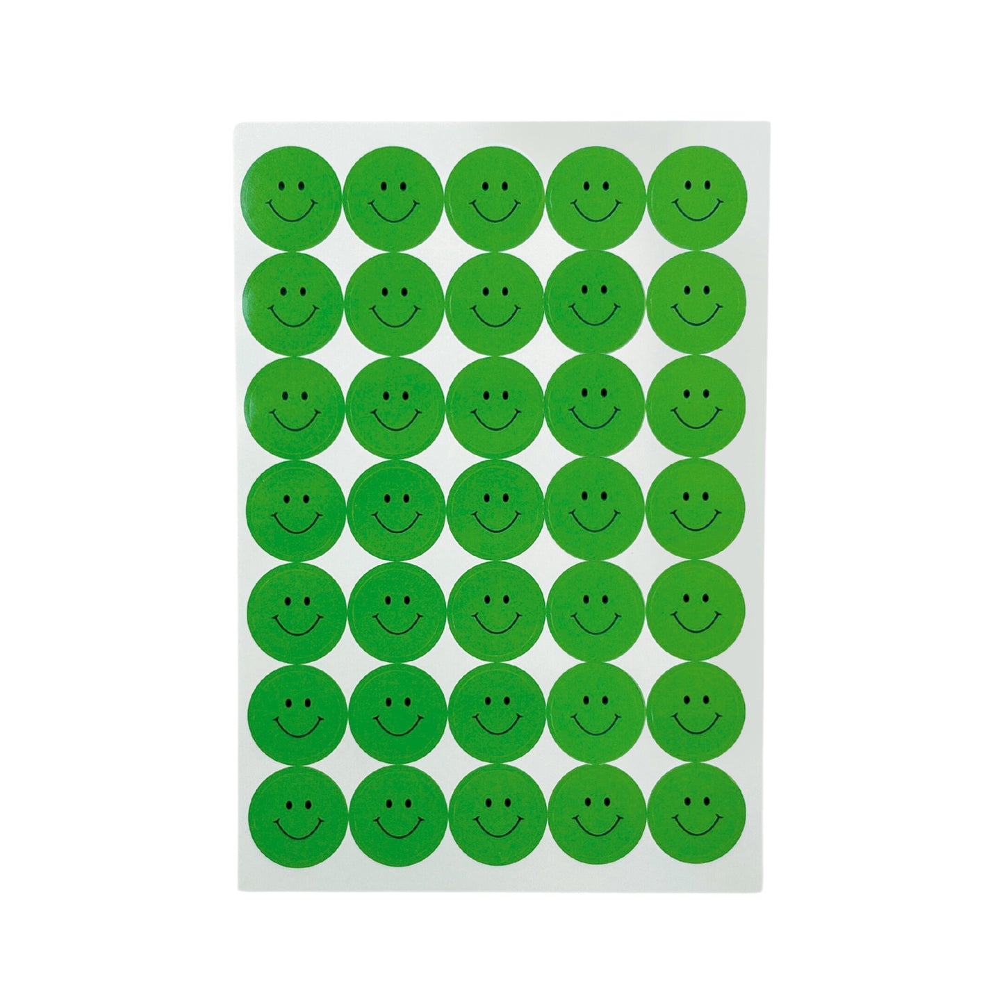 Pack of 420 Green Smile Face 24mm Self-Adhesive Labels