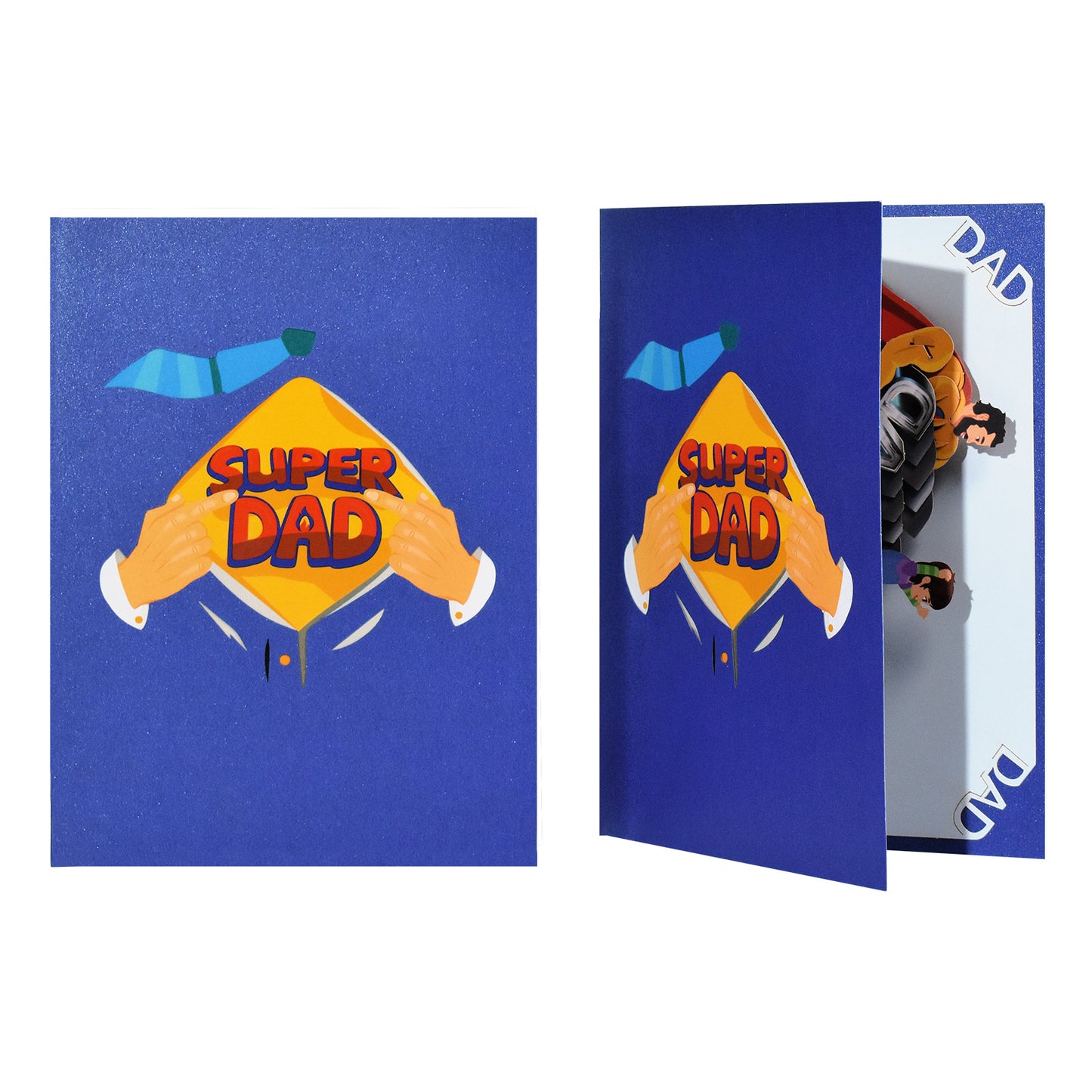 Strength of Love Super Dad Pop Up Father's day Or Birthday Card