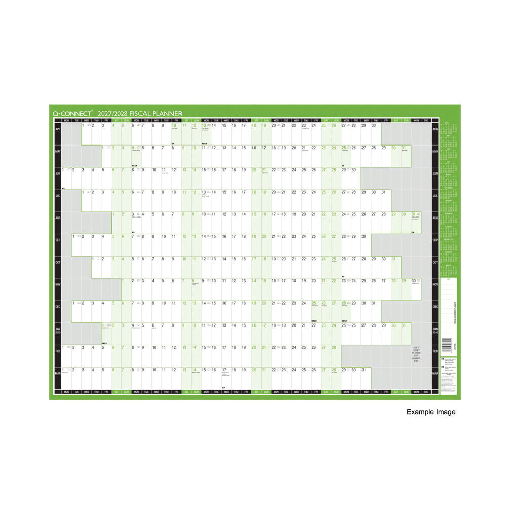Janrax 2027-2028 Fiscal Planner Unmounted - 855 x 610mm