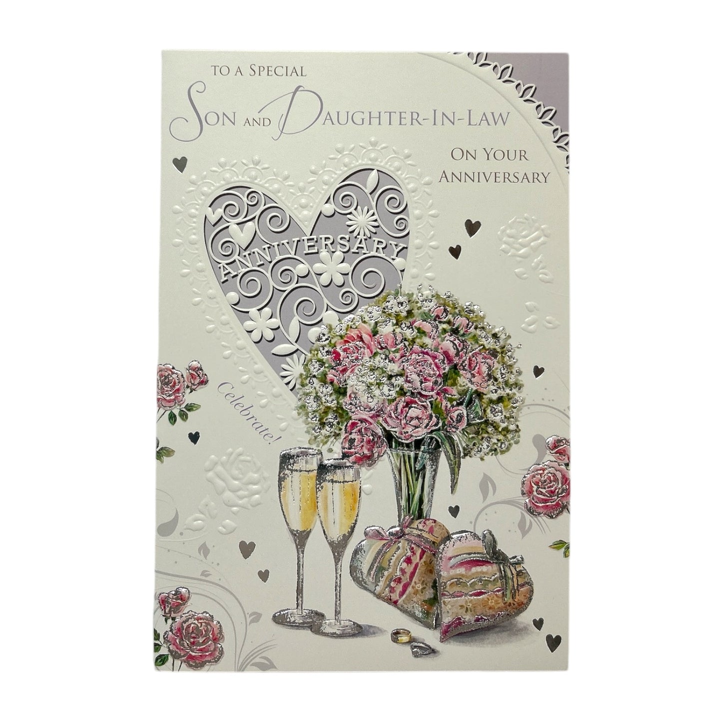 To Son & Daughter-In-Law Traditional Anniversary Celebrity Style Card