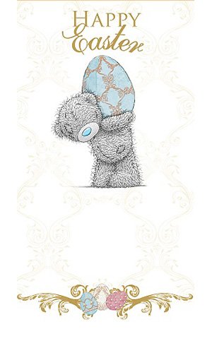 Me to You Bear Holding Egg Happy Easter Greeting Card