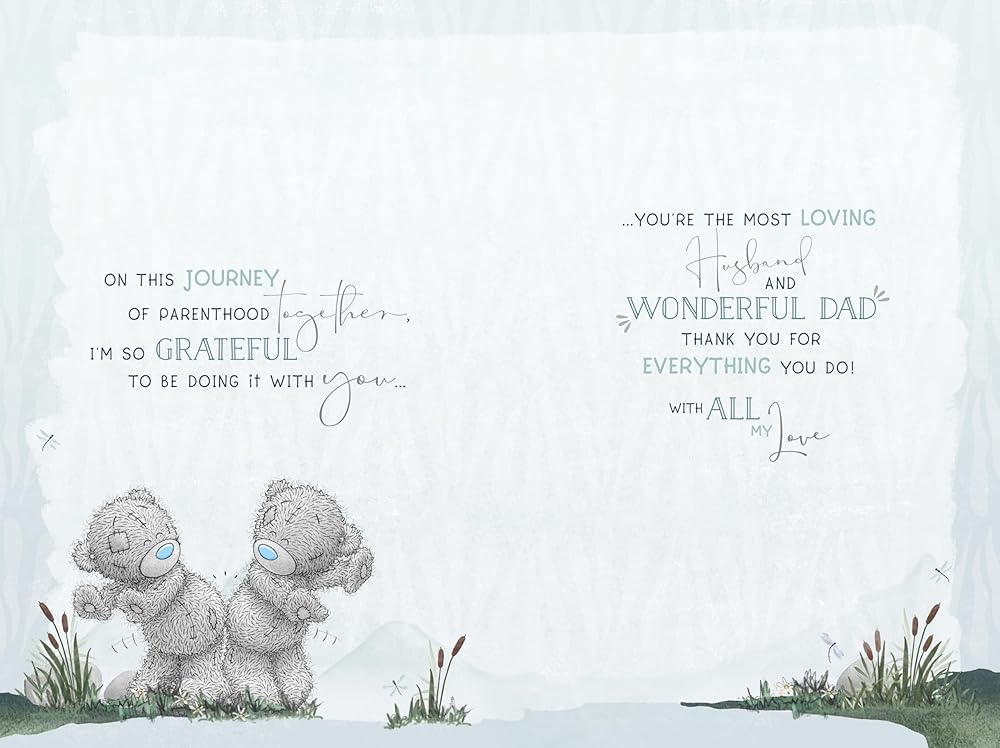 Bear In Canoe Husband Father's Day Card
