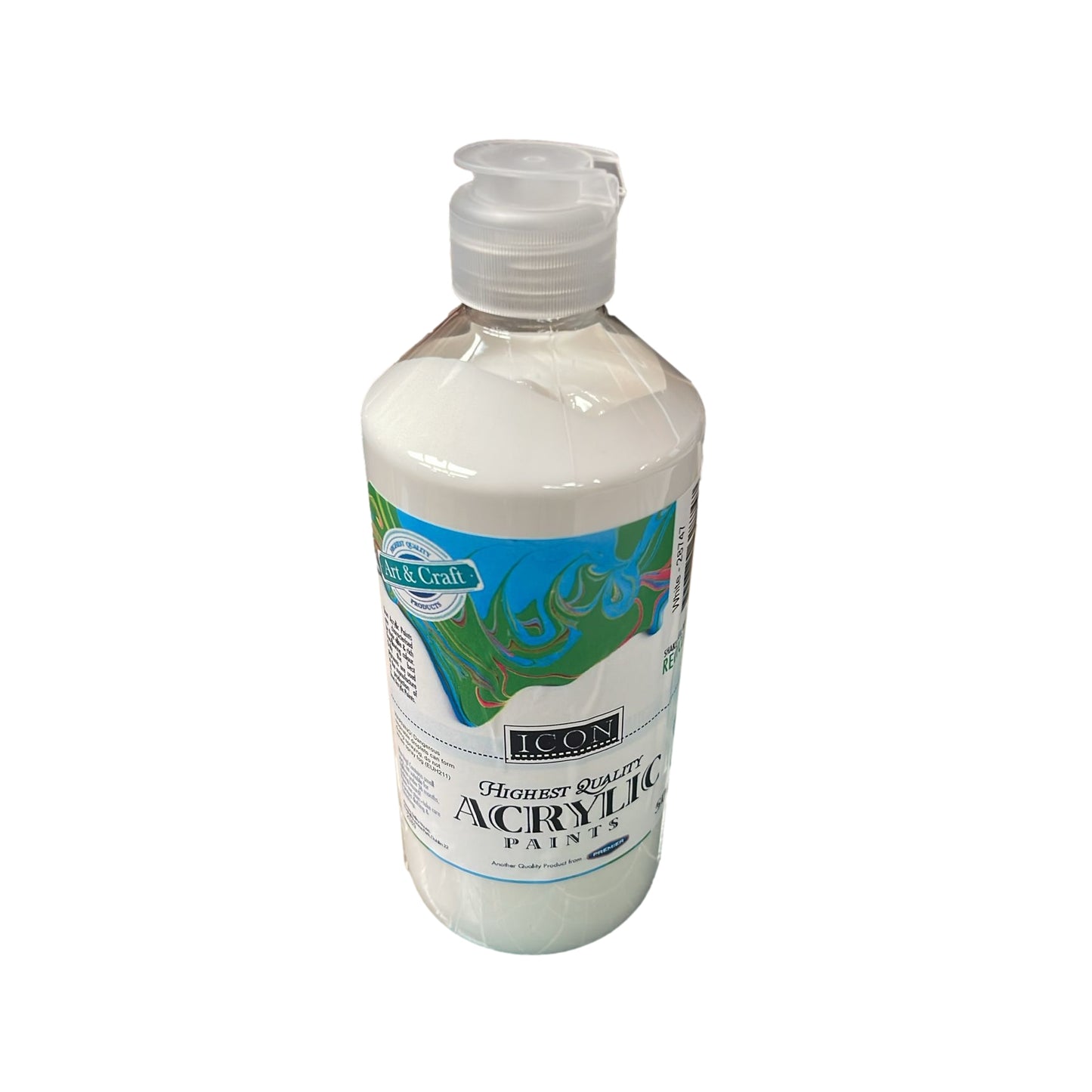 White Acrylic Paint 500ml by Icon Art