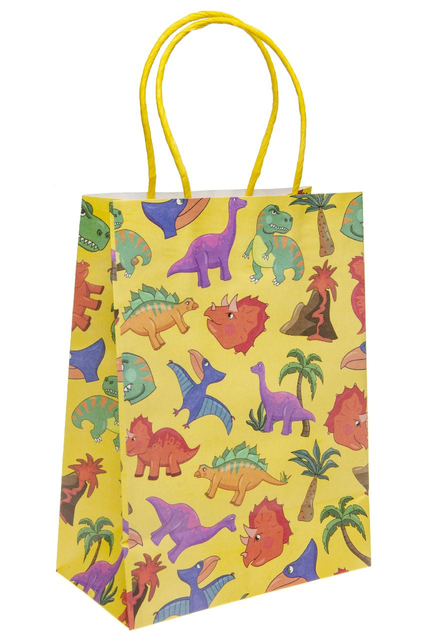 Pack of 12 Dinosaur Paper Gift Bags