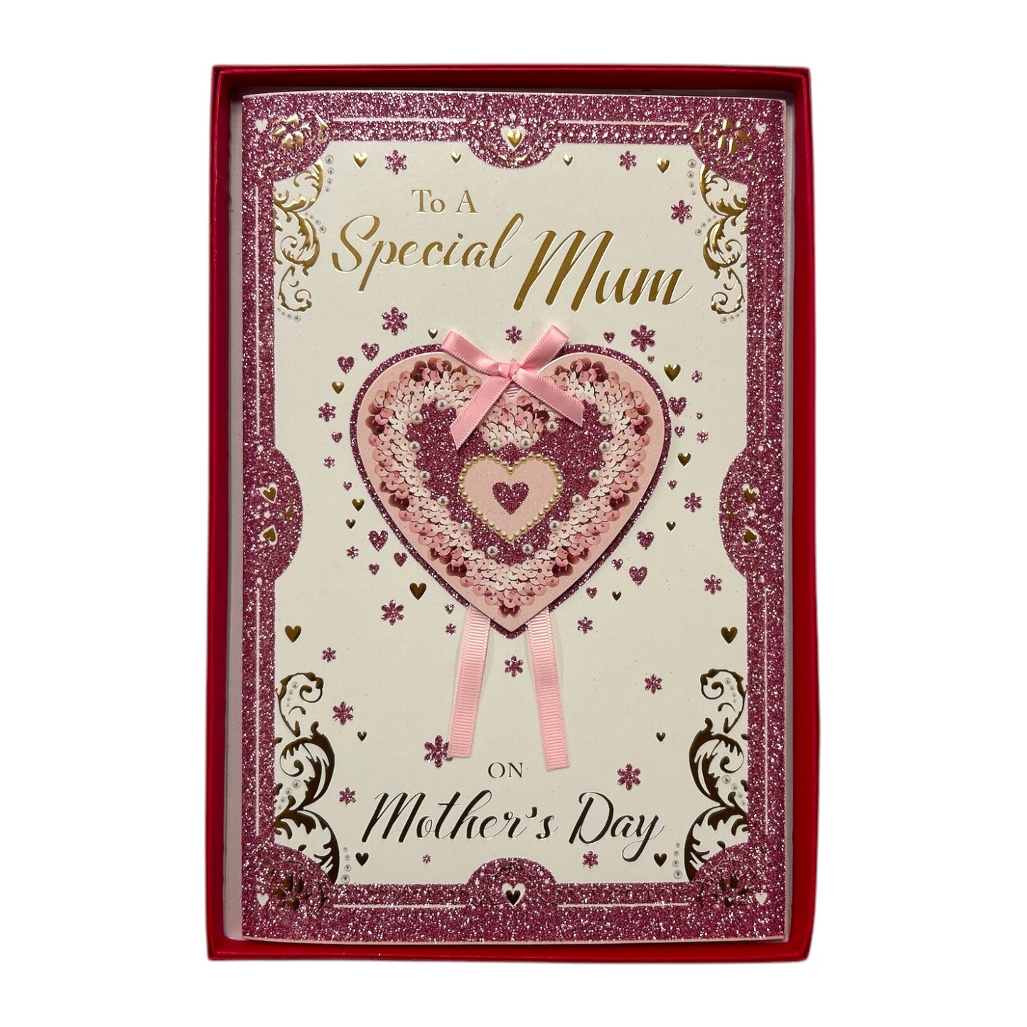 To A Special Mum Pink Heart Design Mother's Day Boxed Card